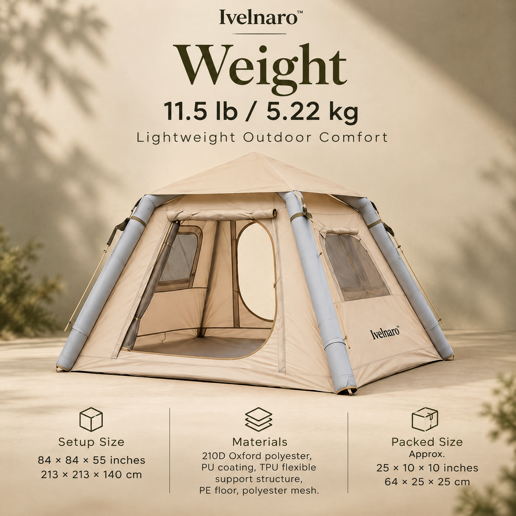Ivelnaro™ OpenSky 4-Person Quick-Pitch Tent