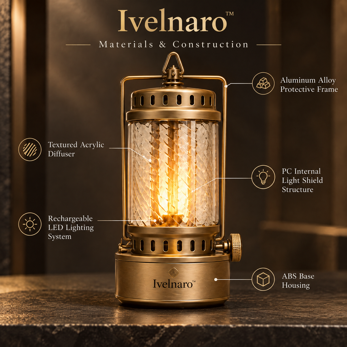 Ivelnaro™ Heritage Glow Portable Lantern