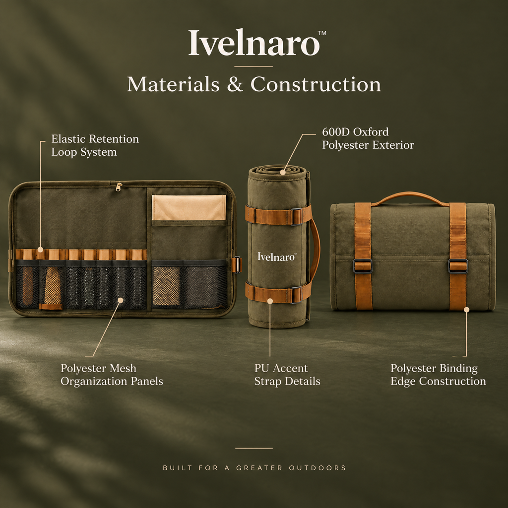 Ivelnaro™ CampTable Utensil Roll Organizer
