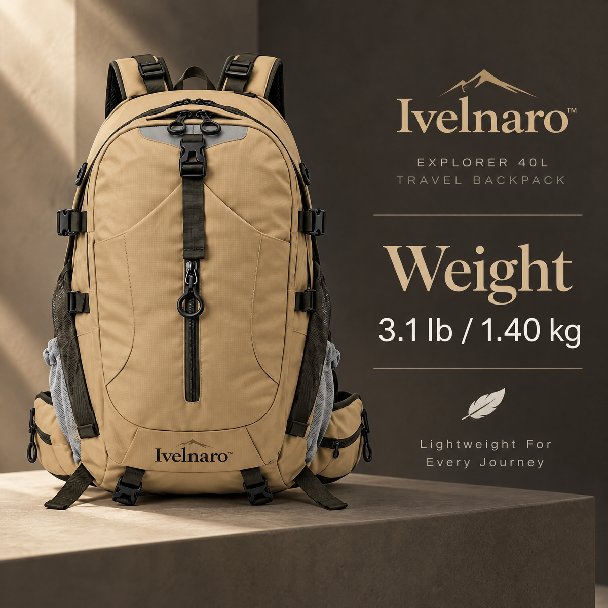 Ivelnaro™ Explorer 40L Travel Backpack